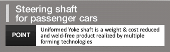 Uniformed Yoke shaft is a weight & cost reduced and weld-free product realized by multiple forming technologies
