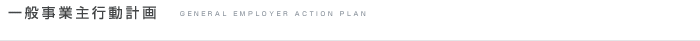 一般事業主行動計画